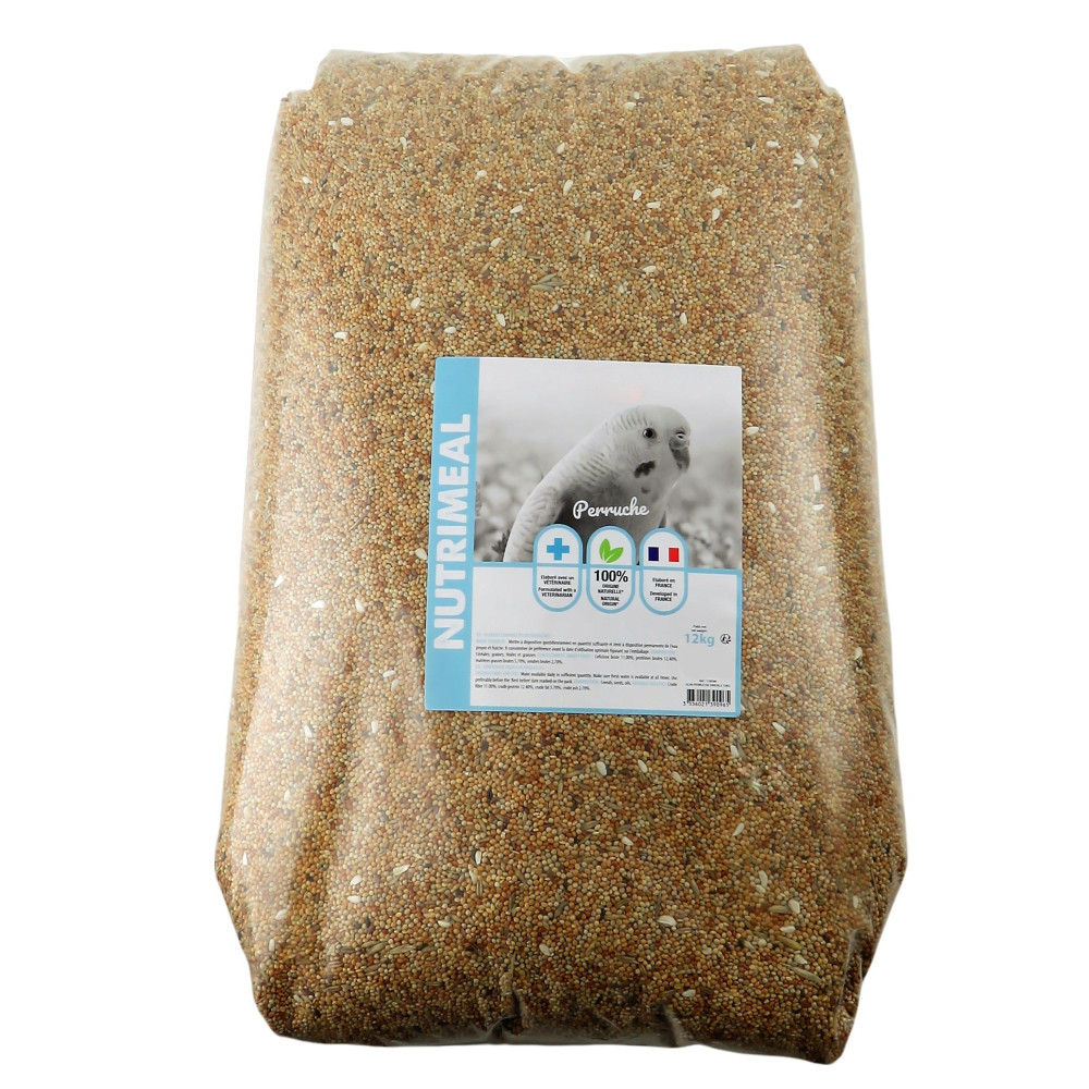 AP-139096 animallparadise Nutrimeal Parakeet Seed - 12kg para pájaros Periquitos y grandes periquitos