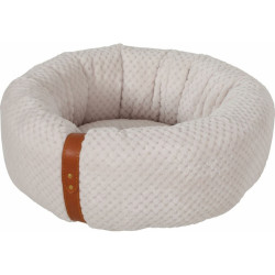 animallparadise Round cushion "PALOMA" for cat. Beige color. ø 42 cm x 19 cm. cat cushion and basket