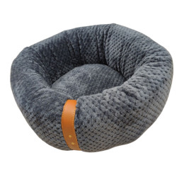 animallparadise Round cushion "PALOMA" for cat. grey colour. ø 42 cm x 19 cm. coussin et panier chat