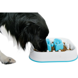 animallparadise Square dog bowl, 28 x 28 x 6.5 cm. Gamelle anti glouton