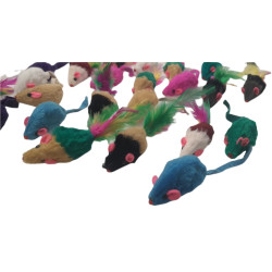 animallparadise 24 furry mice. cat toy. multi color . Games