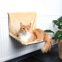 animallparadise Cat bed on radiator 48 × 26 × 30 cm, colour beige bedding cat radiator
