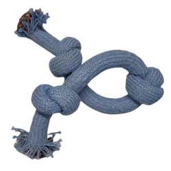 animallparadise COSMIC corda 3 nodi, dimensione ø 3 cm x 50 cm, giocattolo per cani. AP-480493 Set di corde per cani