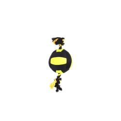 animallparadise Aquatic Dog Ball Black/Yellow 18 cm Ropes for dogs