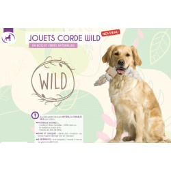 animallparadise Corda Wild Mix con manico, dimensioni ø 1,2 cm x 35,5 cm, giocattolo per cani. AP-480455 Set di corde per cani