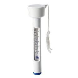 Jardiboutique Thermomètre Flottant Blanc pour Piscine 19 cm Thermomètre