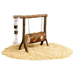 animallparadise Wooden swing for hamsters and small mice. Games, toys, activities