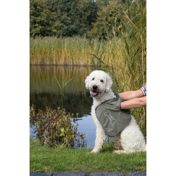 animallparadise Serviette absorbante avec pochettes pour les mains pour chien Accessoires pour le bain et la douche