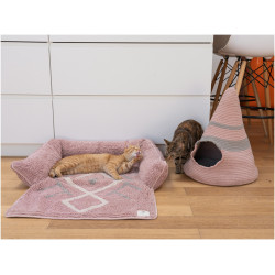 animallparadise Divano letto rosa Bobo per gatti o cani di piccola taglia. AP-15798 cuscino e cestino per gatti