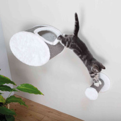 Knusse kattenopvang aan de muur 42 × 29 × 28 cm animallparadise AP-49921 Ruimte voor wandmontage