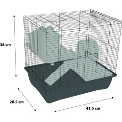 animallparadise Cage ENZO . 41.5 x 28.5 x 38 cm. Model 2. pour hamster. Cage