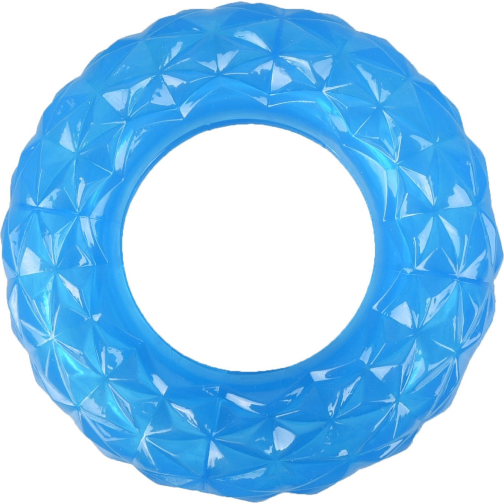 Hondenspeeltje. Ring te vullen met traktaties. 13 cm blauw animallparadise AP-518647 Beloningsspelletjes snoep