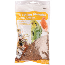 AP-102154 animallparadise Fibra de coco 50 gr, Material de nidificación, para pájaros. Producto nido de pájaro