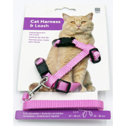 animallparadise Imbracatura e guinzaglio per gatti rosa, lunghezza 1,10m, AP-1031205 Imbracatura