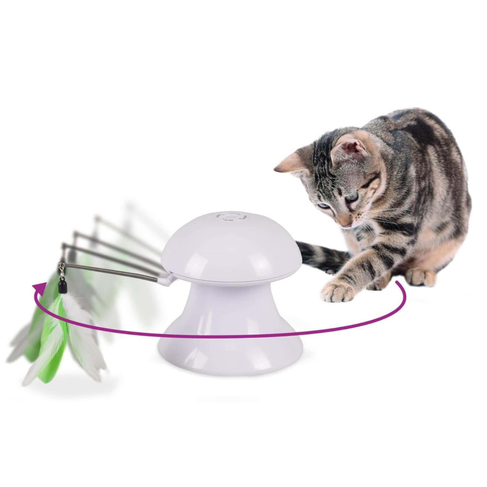 2 in 1 toy with feather and light pointer for cats. AP-560646 anima