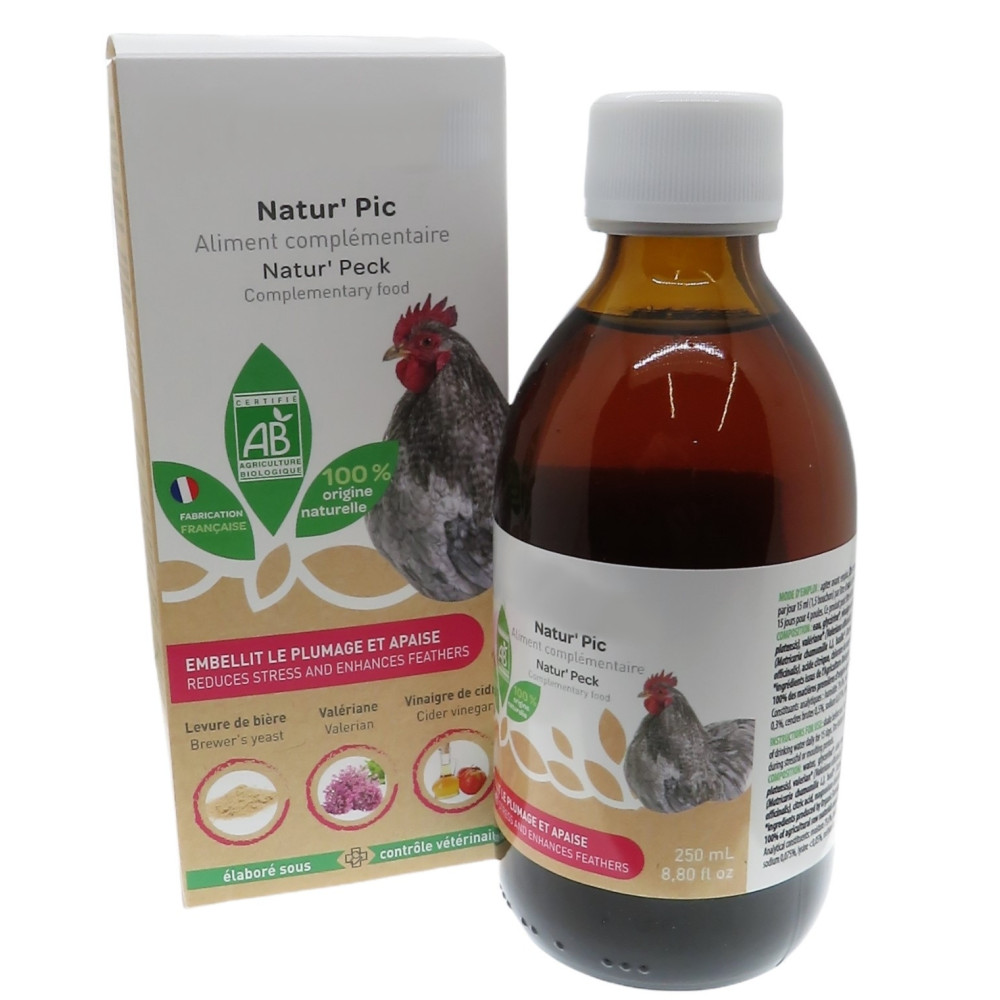 animallparadise Natur' Pic, embellit le plumage pour poules 250 ml Complément alimentaire