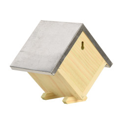 animallparadise Maison à abeilles carrée, hauteur 18 cm en bois Abeilles