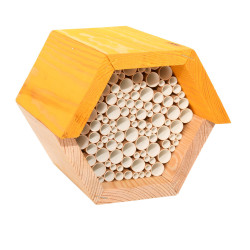 animallparadise Maison à abeilles hexagonale en bois Abeilles