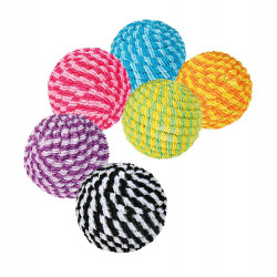 animallparadise 6 palle per gatti a spirale da 4,5 cm, colori casuali AP-4570-X6 Giochi