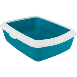 animallparadise Green litter box with rim 37 x 47 x 15 cm for cats. Litter boxes