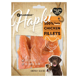 animallparadise Friandise filet de poitrine de poulet séché Hapki BBQ pour chien 170 g sans gluten Friandise chien
