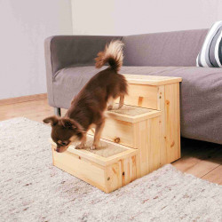 animallparadise Wooden staircase for small dogs size 40 x 38 x 45 cm Ramps and stairs