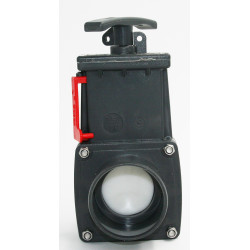 JB-SVG050 jardiboutique Válvula de guillotina de PVC de ø 50 mm, para estanques acuáticos o acuapónicos. Válvula