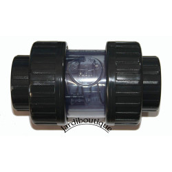 jardiboutique ø 63 mm stainless steel spring loaded valve with transparent connection Diameter 63 mm valve