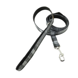 animallparadise London grey dog lead, 1,4 meter x 20 mm dog leash