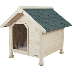 animallparadise Casetta per cani in legno chalet, taglia Small, dimensione esterna 73 x 77 x 72 cm altezza casetta per cani A...