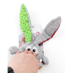 animallparadise 16 cm grey rabbit toy for dogs Plush for dog