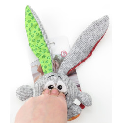 animallparadise 16 cm grey rabbit toy for dogs Peluche pour chien