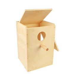 AP-VA-14537 animallparadise Caja nido de madera Calopsitte en kit H 30 cm. para pájaros Casa de pájaros