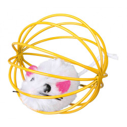 AP-TR-4115-X04 animallparadise 4 Ratón de juguete con bola de metal. Dimensiones: ø 6 cm. Colores: aleatorios. Para los gatos...