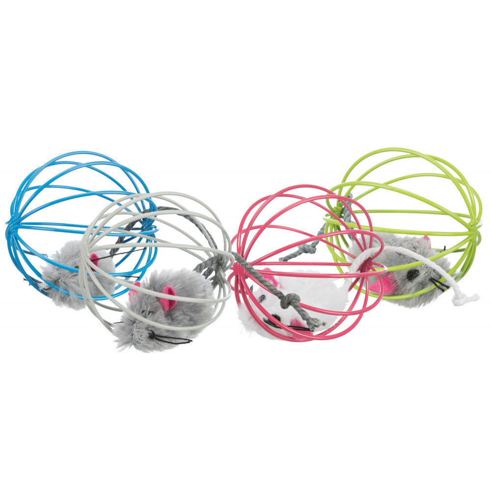 animallparadise 4 Mouse toy with metal ball. Dimensions: ø 6 cm. Colors: random. For cats Games