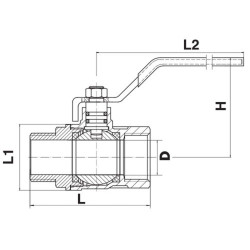 jardiboutique 3/4 ball valve female - male flat handle Garden faucet