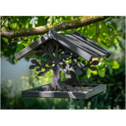 animallparadise Mangeoire en bois MAGIC 46 X 50 X 35 cm, pour oiseaux Mangeoires extérieur