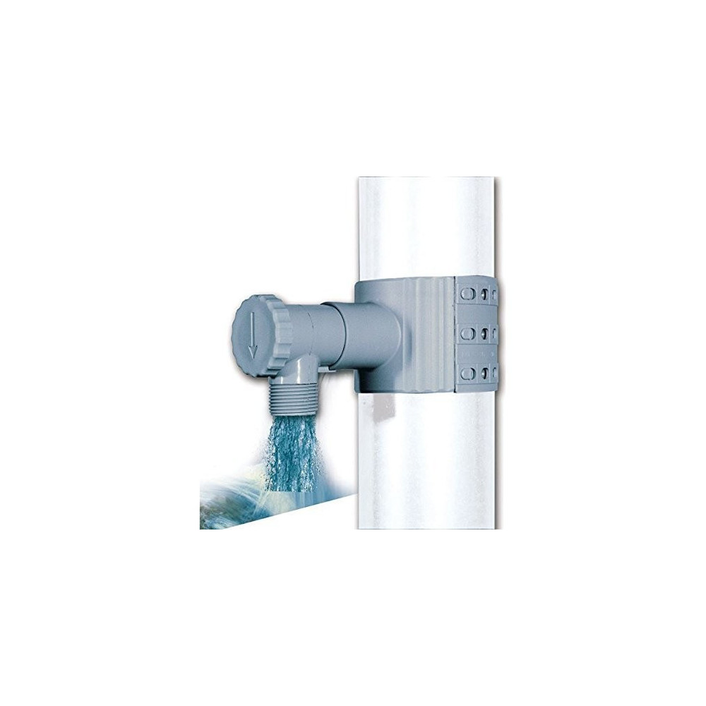 jardiboutique Grey rainwater collector for gutter from 75 to 100 Watering