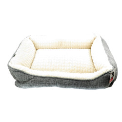 animallparadise Zupo grey rectangle dog bed 50 x 70 cm Coussin chien