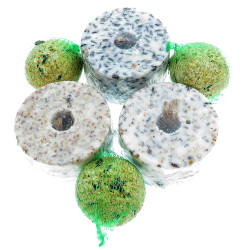 animallparadise Bird grease, 3 rings and 3 balls of bird grease Bird Food Ball