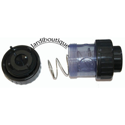 jardiboutique stainless steel spring loaded valve with transparent connection Diameter 50 mm valve