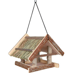 animallparadise Natural wood feeder with roof extension. for birds Seed feeder