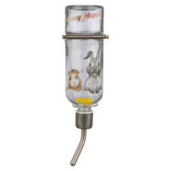 animallparadise Glass bottle, Honey & Hopper. 250 ml. for rodents. chinchillas, rabbits. Bireron