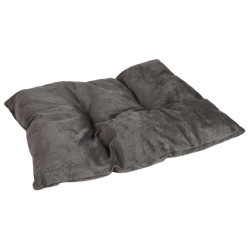 animallparadise Clio rectangular basket + cushion. 45 x 38 x 12 cm. grey black. for cat. cat cushion and basket