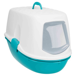 animallparadise Maison de toilette Berto turquoise avec tamis pour chat 39 × 42 × 59 cm Maison de toilette