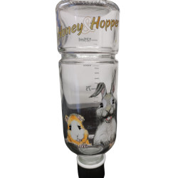 animallparadise Bottiglia di vetro, Honey & Hopper, 125 ml, per roditori. AP-TR-60445 Biberon