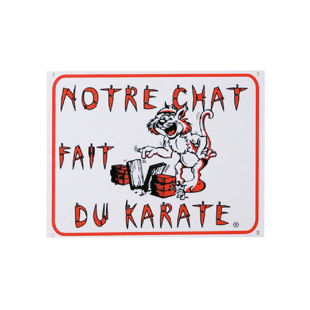 animallparadise Portalschild Katze Karate. Katze. AP-FL-503097 Sicherheit