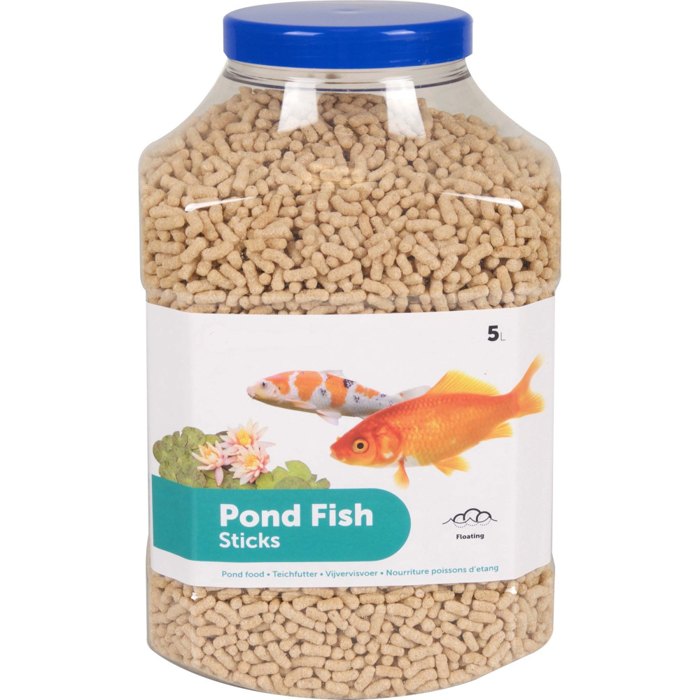 animallparadise 5 litri, Mangime per pesci di stagno, Bastoncini 4 mm. AP-FL-1030466 Cibo