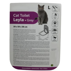 AP-FL-560427 animallparadise Caja de arena con tapa de leyla, para gatos en colores aleatorios. Casa de baños
