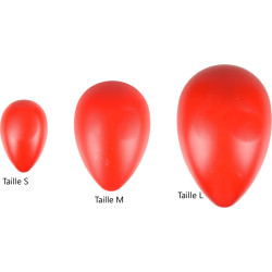 Ovo OVO vermelho feito de plástico duro, L ø 16,5 cm x 25 cm de altura. Brinquedo de cão AP-FL-519705 Bolas de Cão